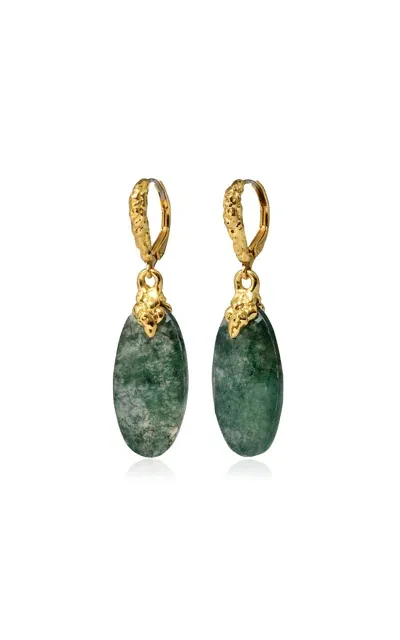 Alexis Bittar Brut 14k Gold-plated Agate Earrings