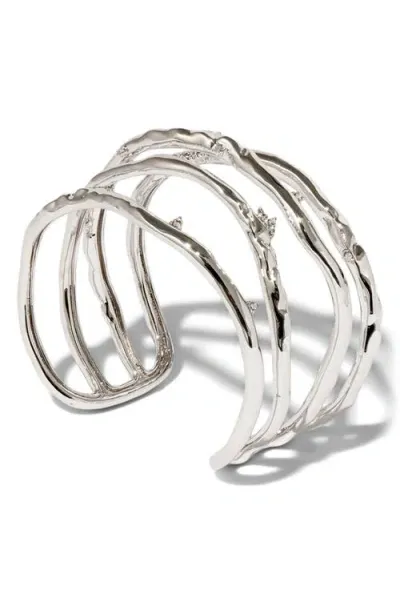 Alexis Bittar Brut Crystal Thorn Orbital Bangle Bracelet In Metallic