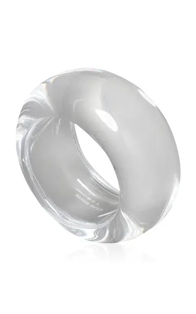 Alexis Bittar Domed Lucite Bangle Bracelet In Clear