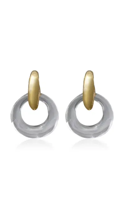 Alexis Bittar Door Knocker Lucite Earrings In Clear