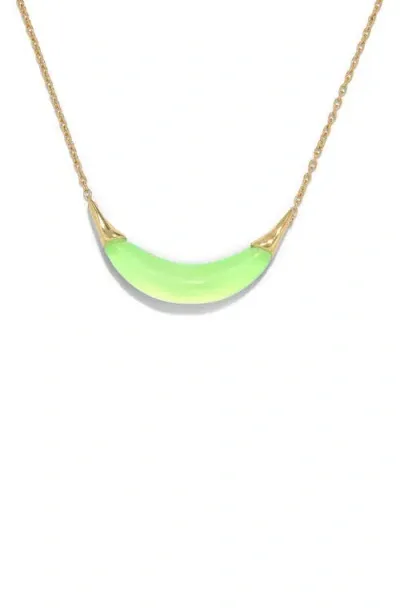 Alexis Bittar Lucite® Crescent Pendant Necklace In Gold