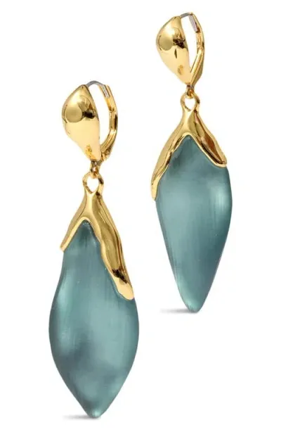 Alexis Bittar Luminous Lucite® Petal Drop Earrings In Teal Blue