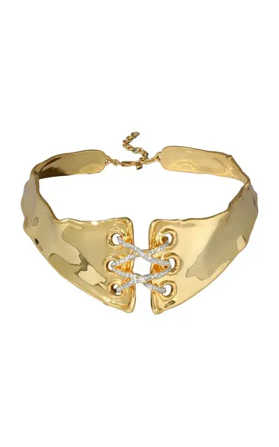 Alexis Bittar Solanales 14k Gold-plated Crystal Corset Necklace