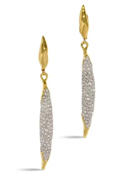 Alexis Bittar Solanales Crystal Drop Earrings In Gold