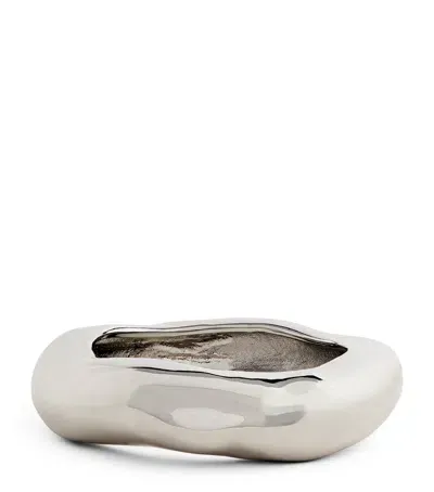 Alexis Bittar Wide Molten Bangle In Silver