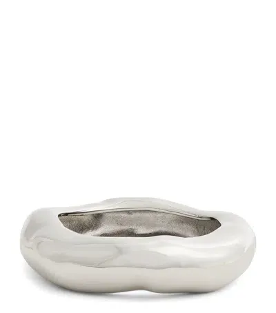 Alexis Bittar Wide Molten Bangle In Silver