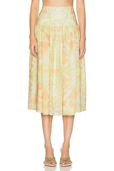 Alexis Maeve Skirt In Melon Vine