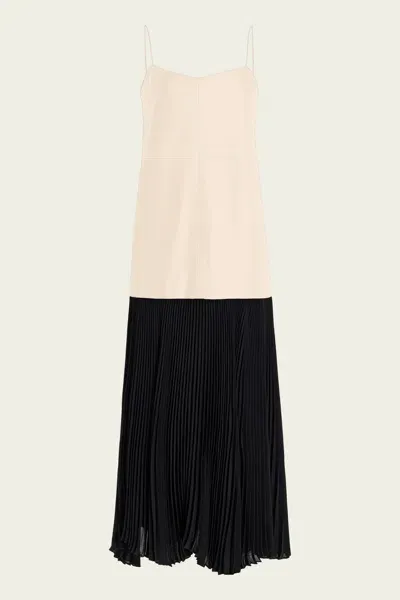 Alexis Piatta Midi Dress In Off-white/black