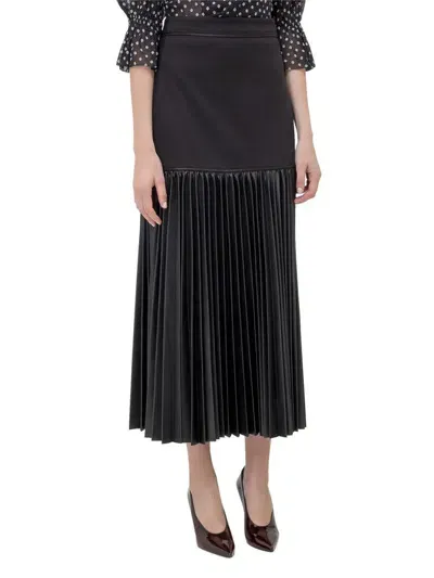 Alexis Pleated Skirt In Black