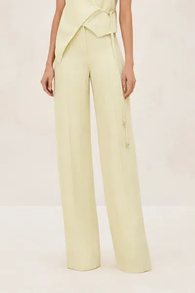 Alexis Rex Pant In Lily Green In Yellow