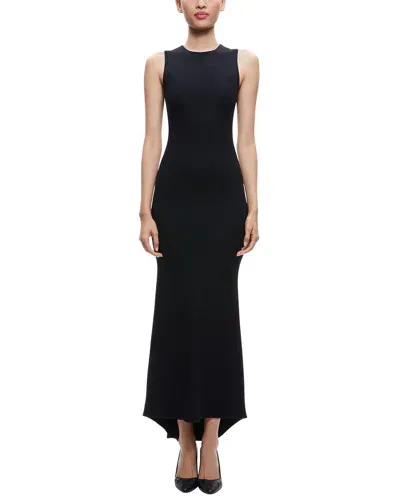 Alice And Olivia Delora Wool Maxi Dress In Black