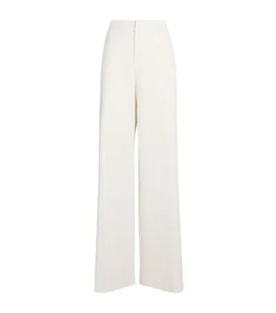 Alice And Olivia Andra Wide-leg Trousers In Ivory