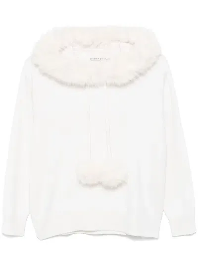 Alice And Olivia Oscar Hoodie In White