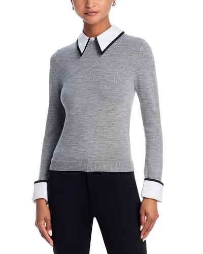 Alice And Olivia Porla Sweater In Medium Heather Grey