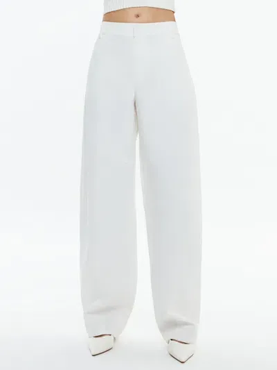 Alice And Olivia Porter Low Rise Balloon Trouser In Off White