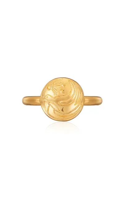 Alice Cicolini 18k Yellow Gold Flora; Goddess Of Flower Single Motif Signet Ring