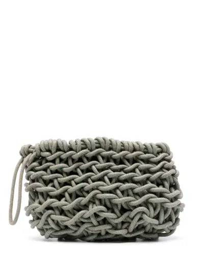 Alienina Vero Interwoven Clutch In Green