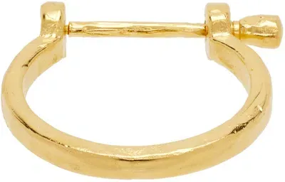 Alighieri The Armour Unlocked Screw Bangle Bracelet In Gold