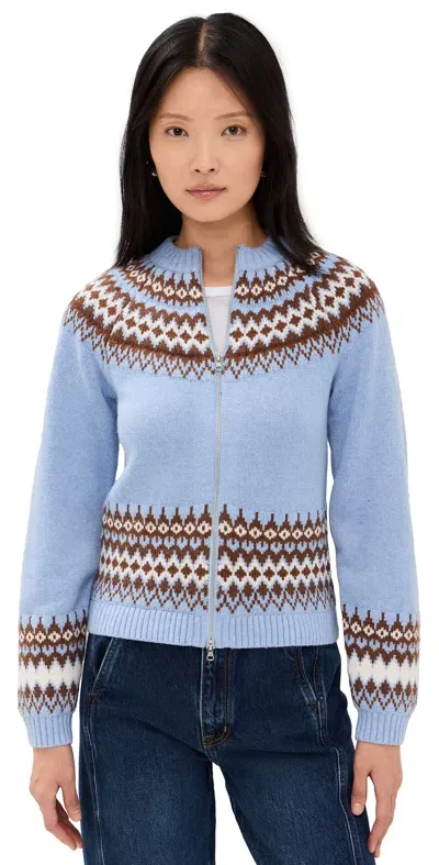 Aligne Freba Sweater Blue Fairisle