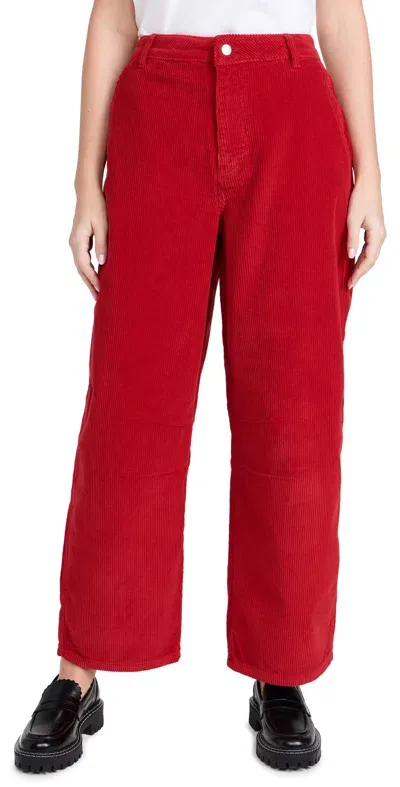 Aligne Marcus Cord Horseshoe Trousers Red