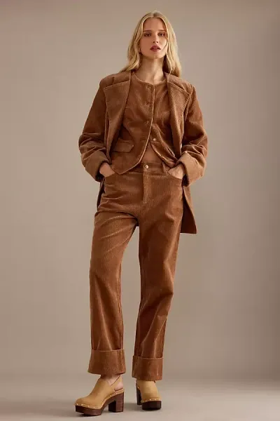 Aligne Salma Cord Trousers In Brown