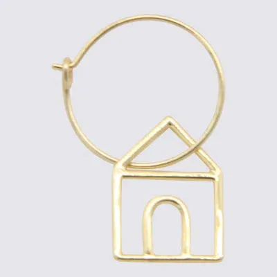 Aliita Gold Tone Casita Single Earring In Golden