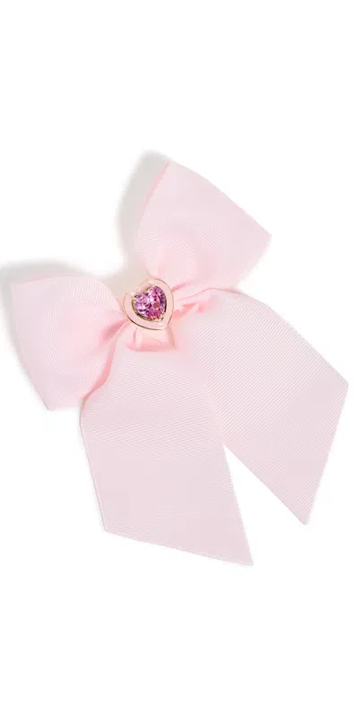 Alison Lou Heart Cocktail Hair Bow Pink