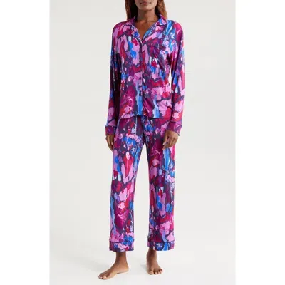 Alivia Sofia Print Pajamas In Paint Burst Magenta