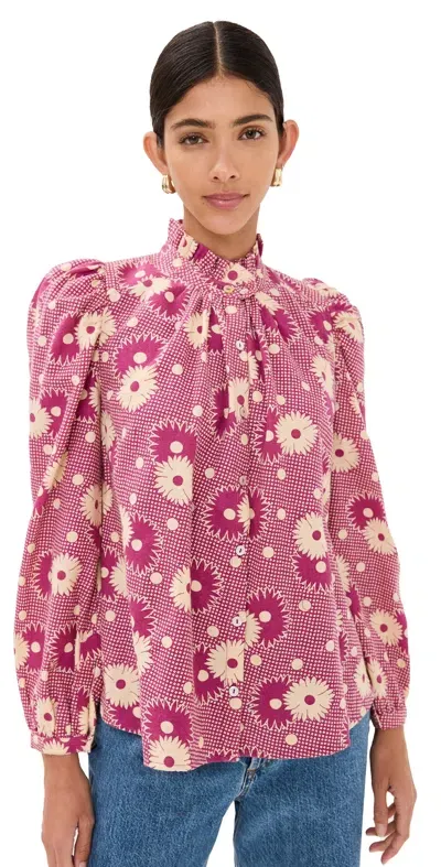 Alix Of Bohemia Annabel Berry Daisy Shirt Berry