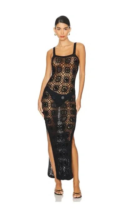 Alix Pinho Translucid Maxi Dress In Black