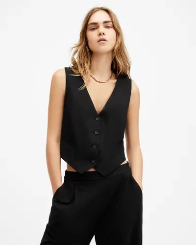 Allsaints Aleida Lightweight Tri Vest In Black