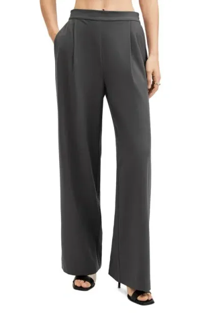 Allsaints Aleida Wide Leg Pants In Eiffel Grey