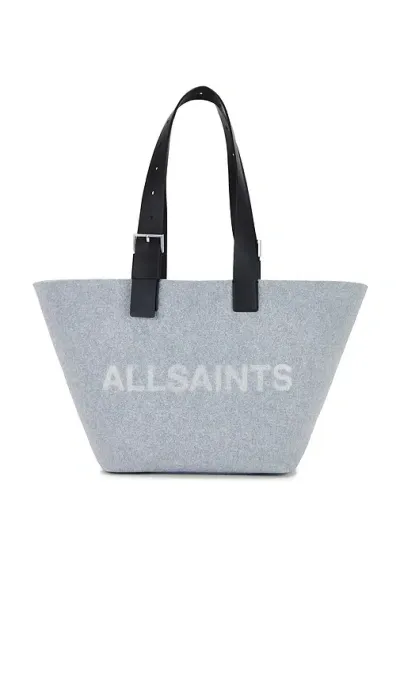 Allsaints Anik Felt Tote In Grey