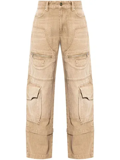 Allsaints Archie Cargo Jeans In Brown