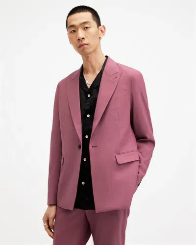 Allsaints Aura Skinny Fit Stretch Blazer In Pink