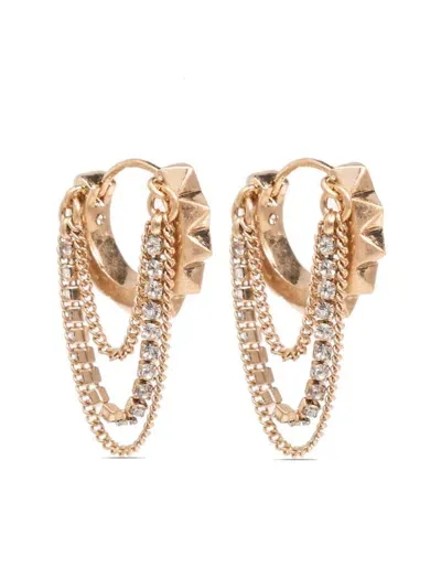 Allsaints Chain-link Earrings In Gold