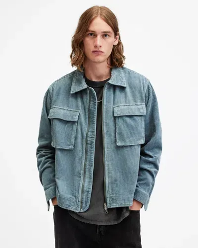 Allsaints Clifton Corduroy Jacket In Ashy Blue