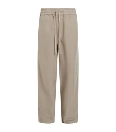 Allsaints Cotton-linen Hanbury Trousers In Neutrals