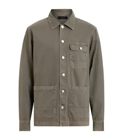 Allsaints Cotton Nevis Chore Jacket In Green