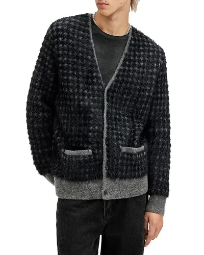 Allsaints Edgar Cardigan In Grey/black