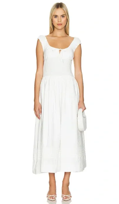 Allsaints Eliza Maxi Dress In 粉笔白