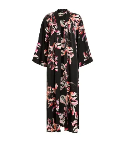 Allsaints Floral Carine Kimono In Pink