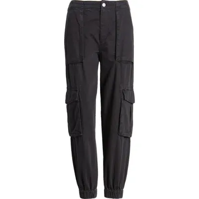 Allsaints Frieda Twill Cargo Joggers In Black