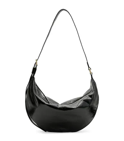 Allsaints Half Moon Shoulder Bag In Black