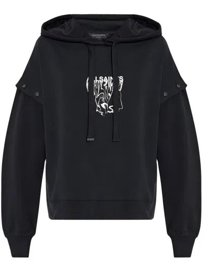 Allsaints Inksnts Amphia Hoodie In Black