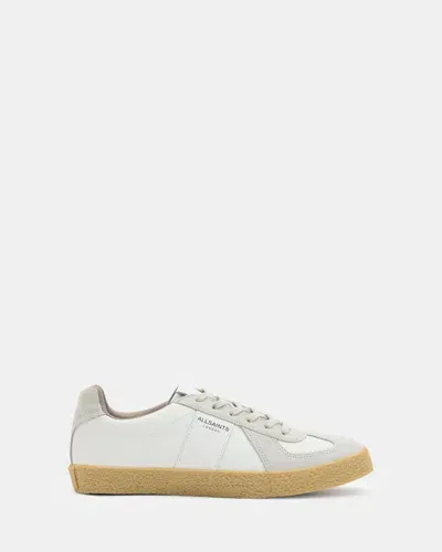 Allsaints Jaimee Low Top Leather Sneakers In White