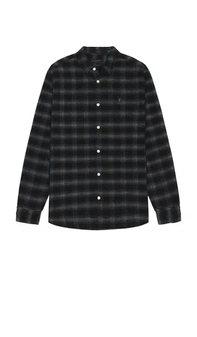 Allsaints Kink Long Sleeve Shirt In Blue