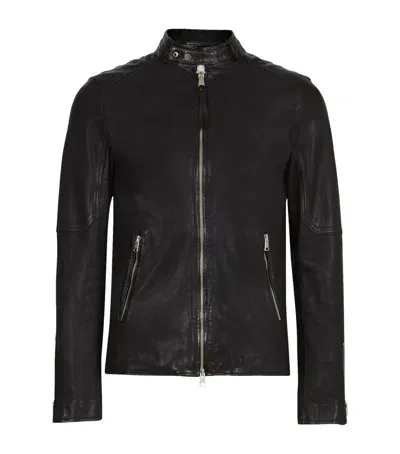 Allsaints Leather Cora Jacket In Black