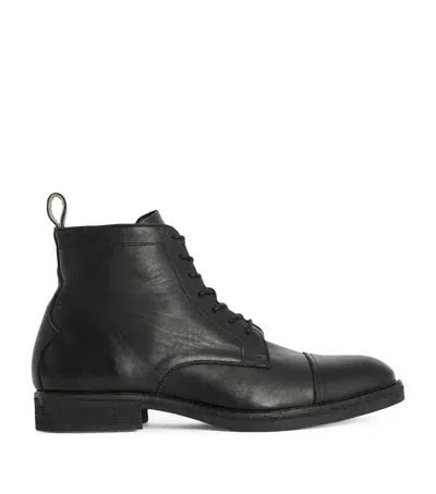 Allsaints Leather Drago Boots In Black