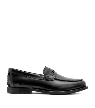 Allsaints Leather Harmon Loafers In Black